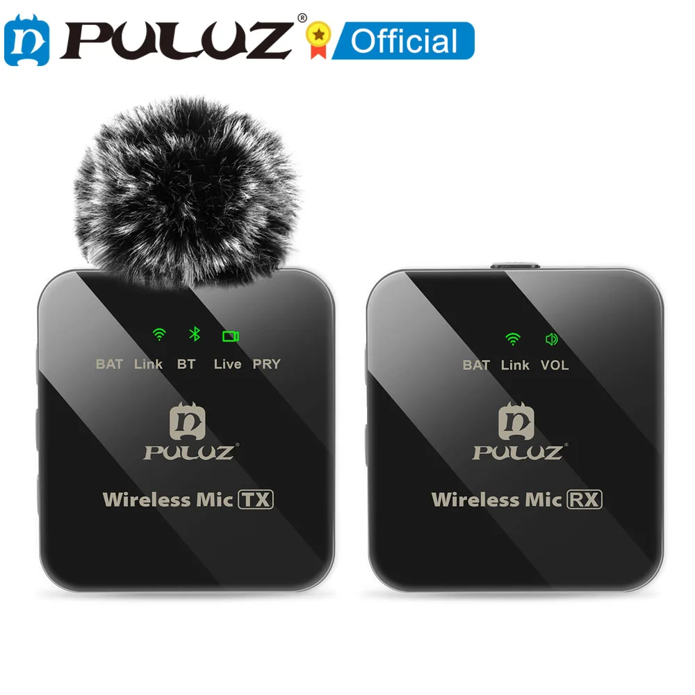 

PULUZ 2 TX / 1 TX + 1 RX Wireless Lavalier Microphone, 3.5mm Interface Receiver and Microphone