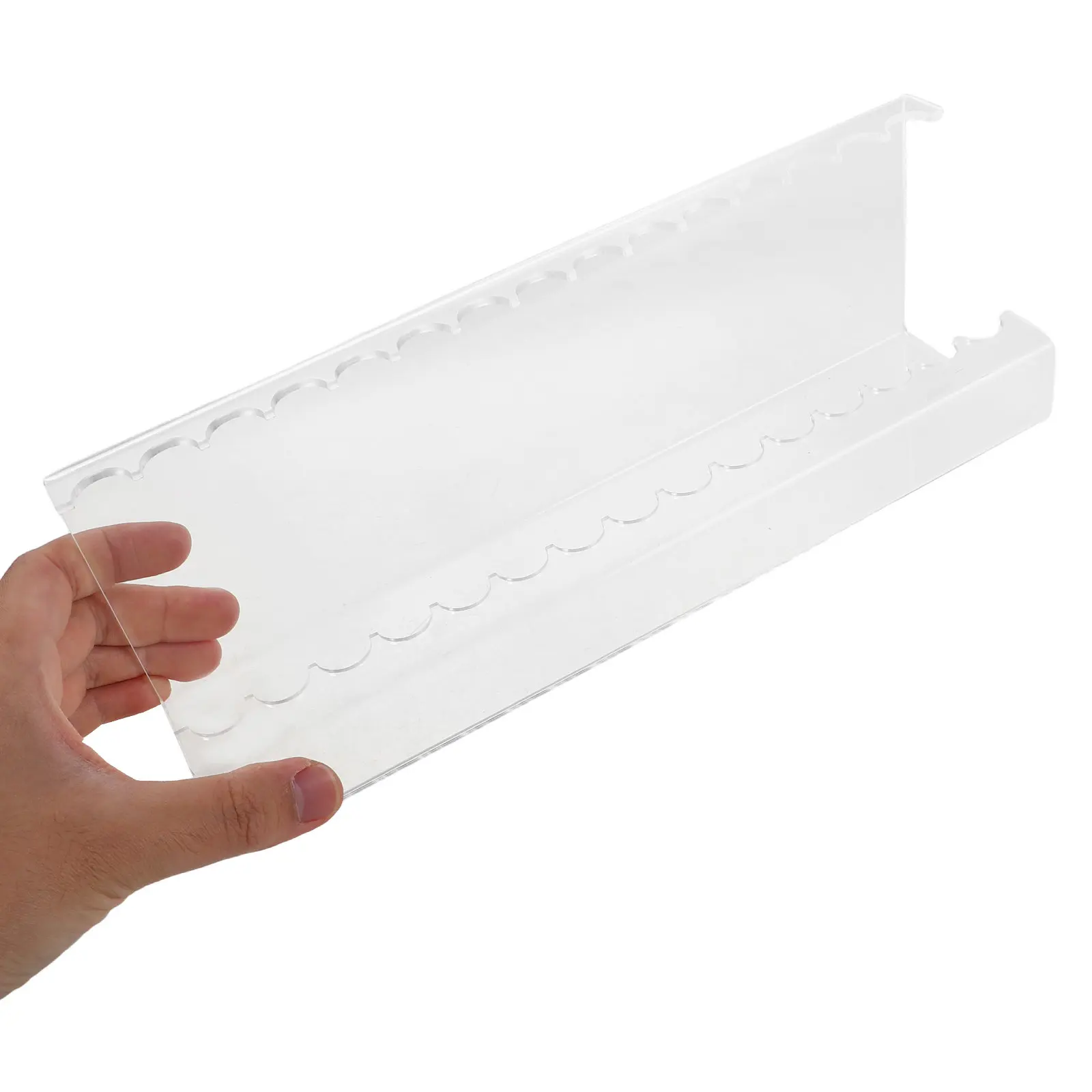 15-Slot Sleek Clear Acrylic Pen Holder Desktop Stationery Organizer Transparent Storage Box for Office School Workspace