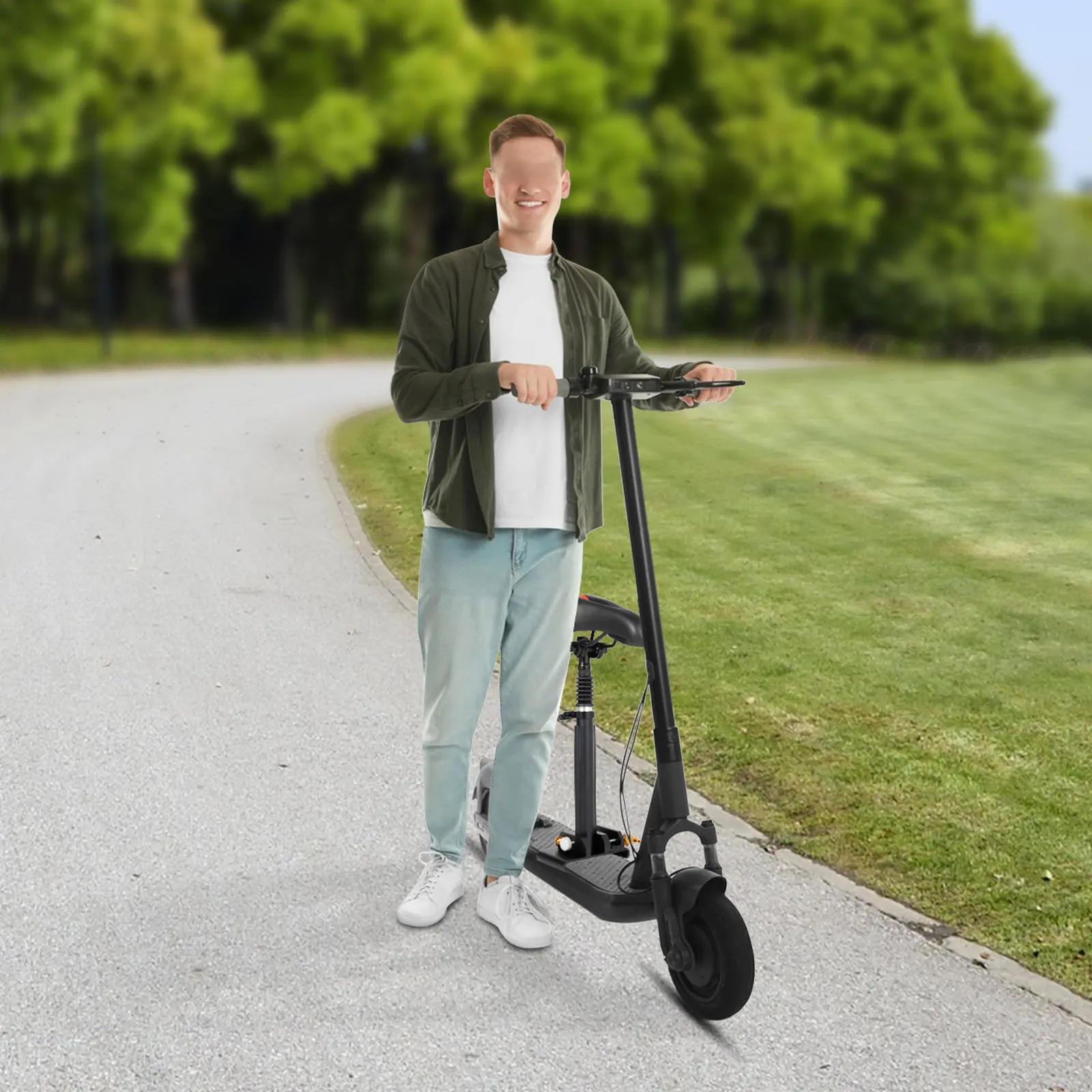 مقعد سكوتر كهربائي قابل للتعديل للبالغين - يناسب الدراجات البخارية ذات الحافة المنحنية الواسعة، وسادة مريحة من البولي يوريثان، وقضيب ألومنيوم قوي