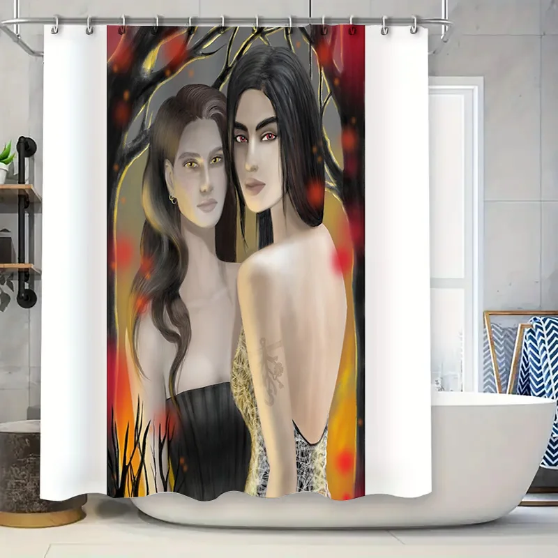 

Boho Floral Shower Curtain Tropical Nature Wall Art Bathroom Decor Van Gogh Style Modern Abstract Home Decor