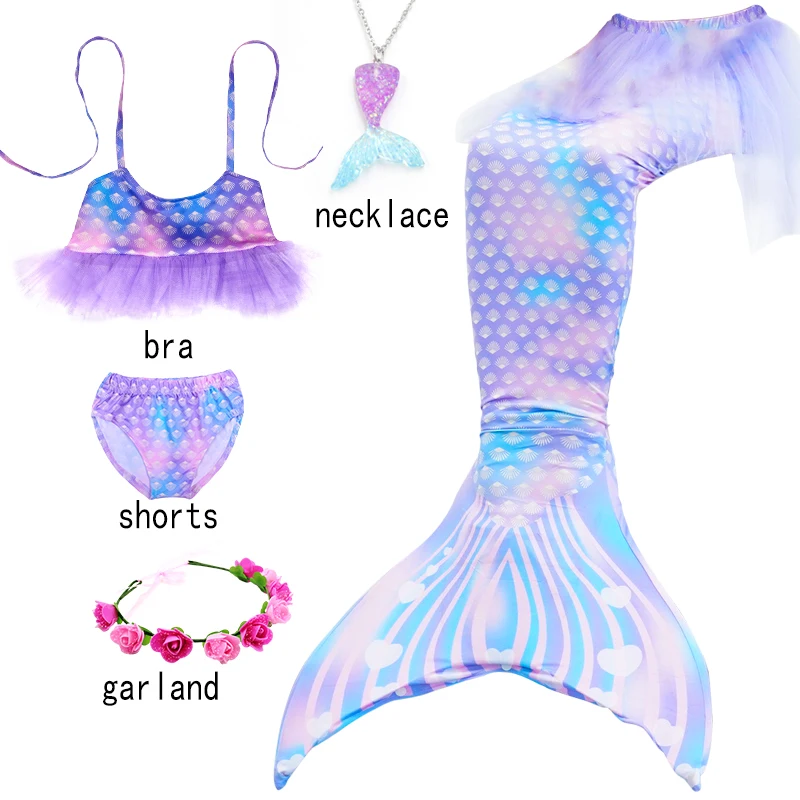 

Mermaid Tails Dresses for Beach Swimsuit Cosplay Can Add Monofin Fin The Little Mermaid Costume Bathing Suit