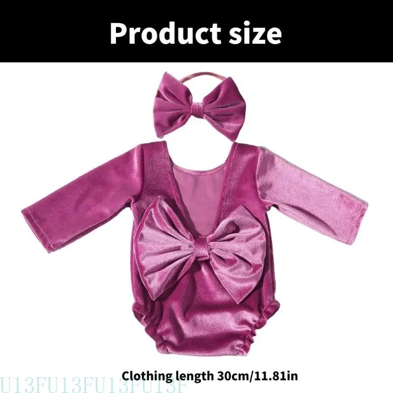 

U13f Baby Bownot Hebding Outfit наряд комбинезон