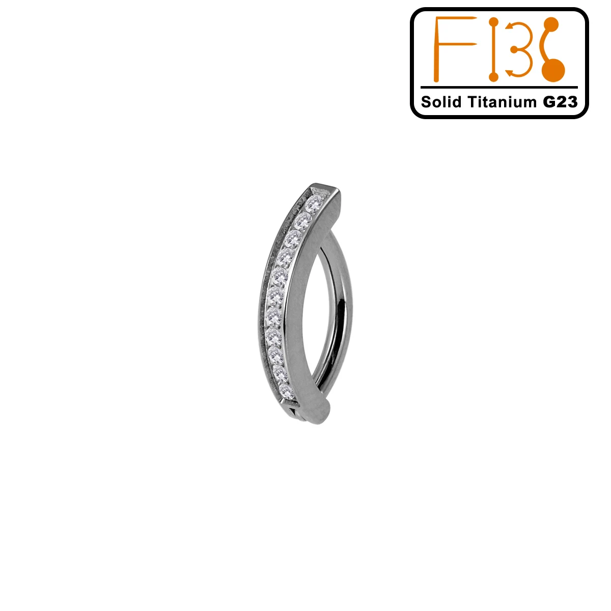F136 Solid Titanium G23 Belly Button Ring with Heart