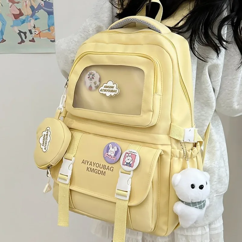 Ita Bag 2024 Autumn New High-capacity Canvas School Bag Popular Display Rucksack Preppy Style Solid Teenage Girls Bolsa Сумка