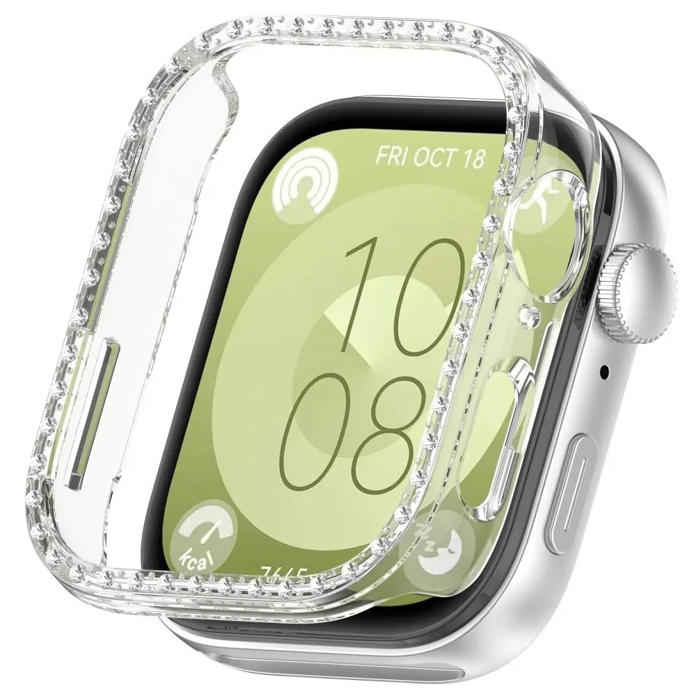 ใหม่ PC เพชรป้องกันกรณีสมาร์ทวอท์ชเพชรกันชน Anti-Scratch อุปกรณ์เสริมป้องกันหน้าจอสําหรับ Huawei Watch Fit 3