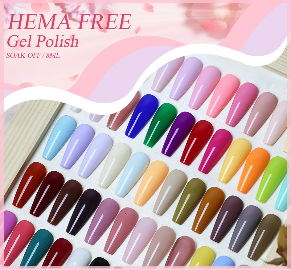 Clou Beaute 8ml HEMA TPO FREE Farbenfroher Gel-Nagellack Rosa Blau Türkis Rot UV LED Gel Semi-Permanenter Gel-Lack für Nägel – Detail 1