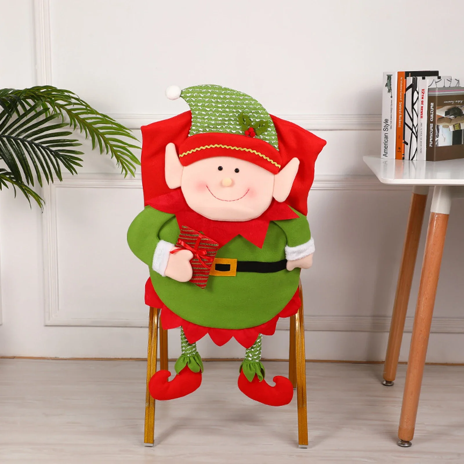 Custodia per sedia natalizia Accessori per la copertura dello schienale del sedile Idee di Babbo Natale Forniture festive Decorazione creativa