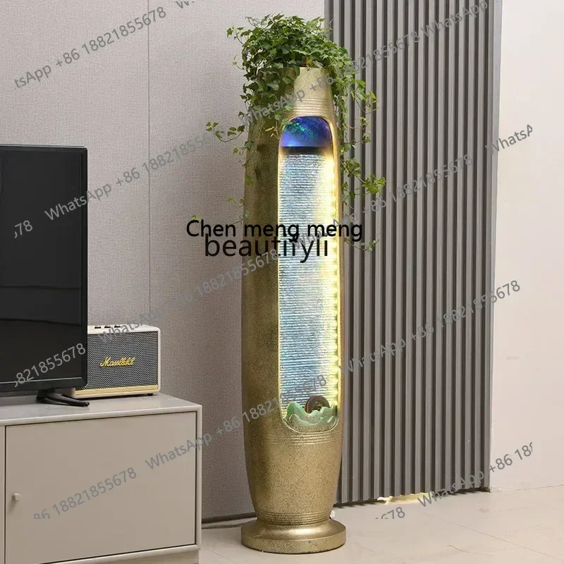 

P178 ltПростая водная занавеска, настенные украшения с проточной водой, циркулирующая вода, пейзаж, гостиная, офис, фортуна, фэн-шуй, колесо