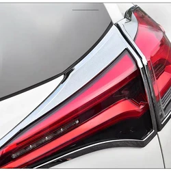 ABS Chrome For Toyota RAV4 RAV 4 2016 2017 2018 After Rear Tail Lights Lamp Covers Frame Trim Car Quality Styling Sequins