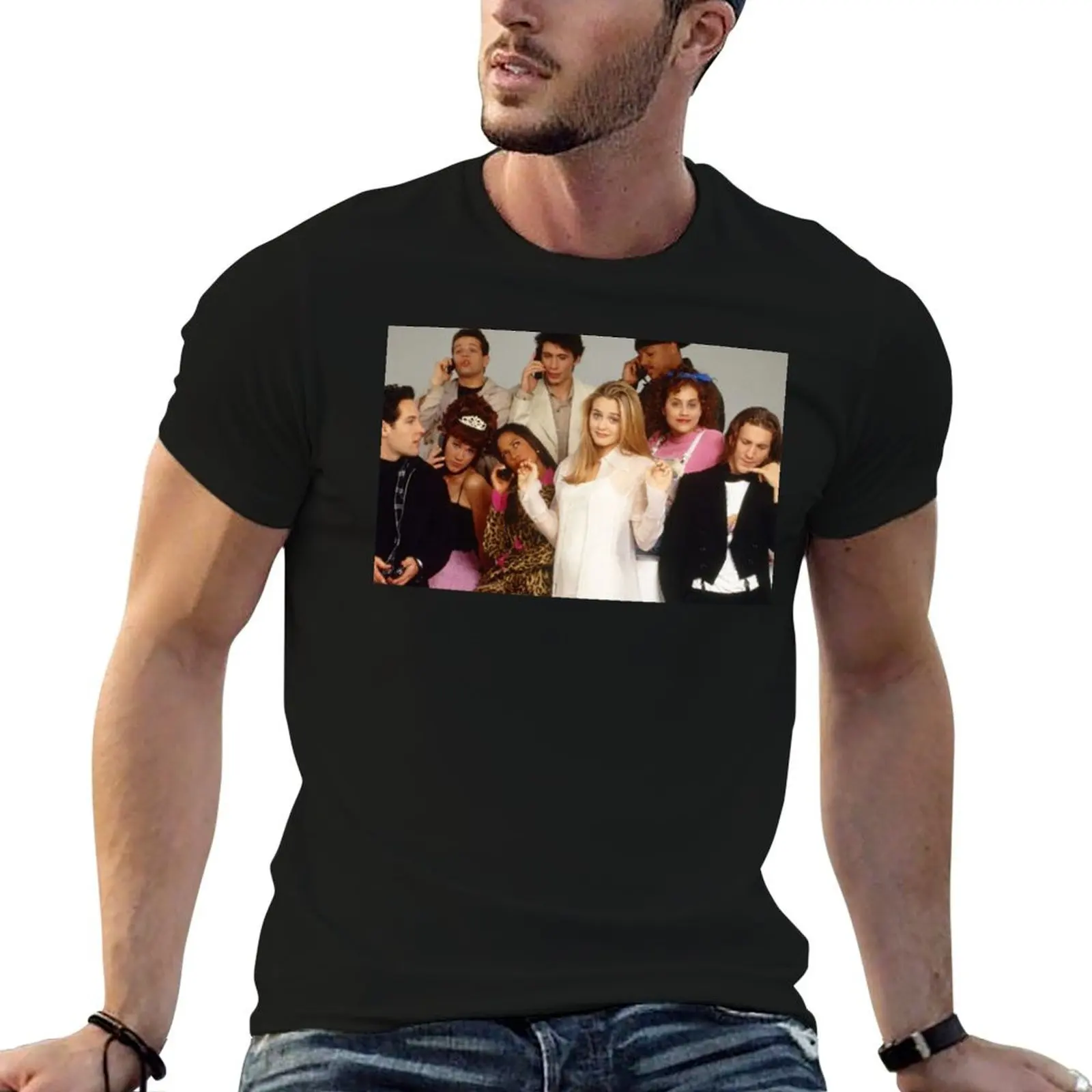 T-shirt en coton Clue Cast Less, pack de t-shirts anime, t-shirts drôles, t-shirt humour noir