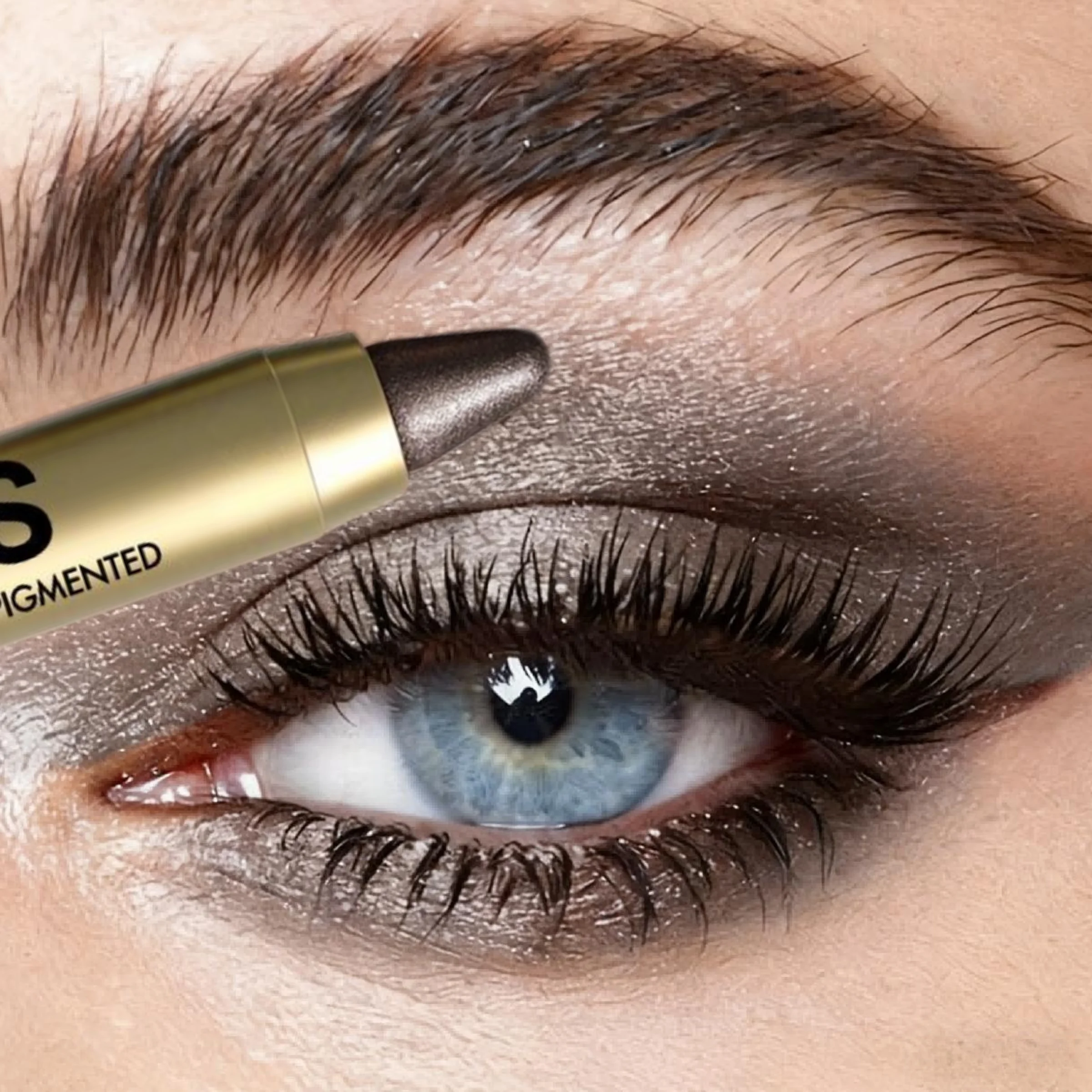 1PC Grey, Sparkle, Luster, Eyeshadow, Eyeshadow Pencil, Waterproof,Highly Pigmented Eye Crayon, Blendable Eye Color