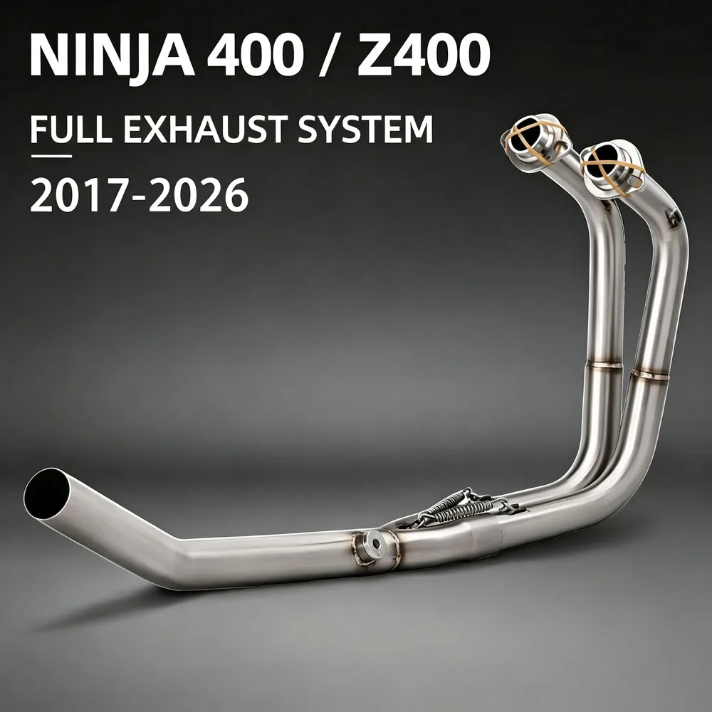Sports Motorcycle Exhaust High Quality Kit For Kawasaki Ninja400 Ninja500 Z400 Z500 2017-2026 Racing Escape Manifold Header Pipe