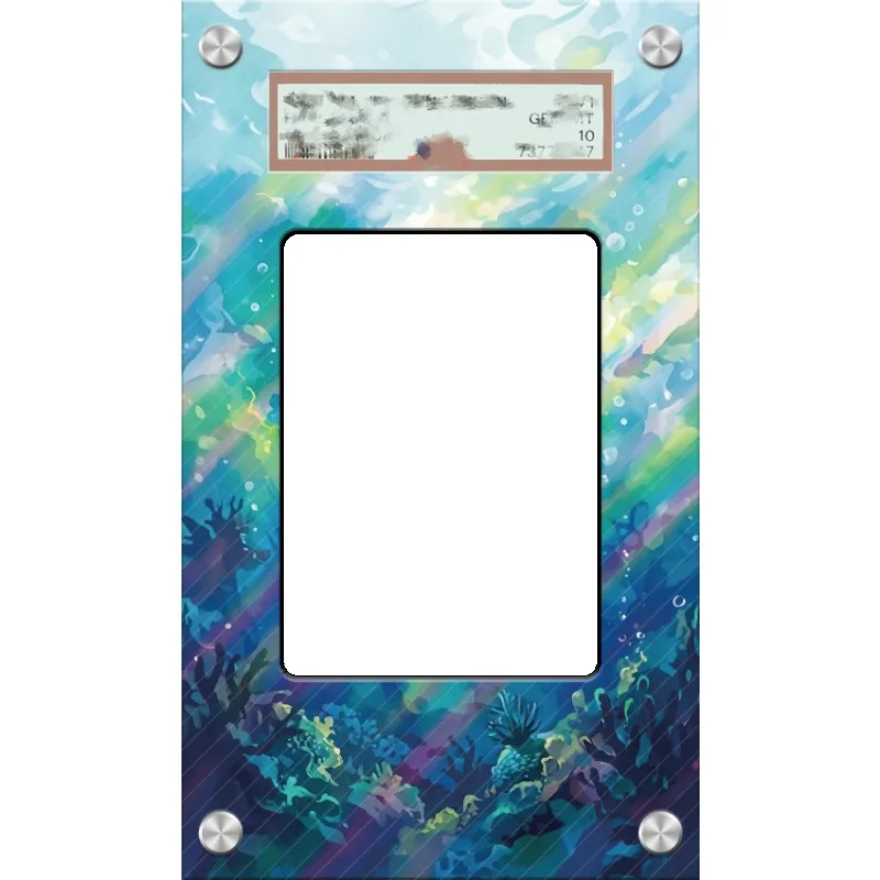 Art Display for Pokemon Alomomola Card PTCG Keychain Anime Game Collectibles Anime Merchandise Acrylic Protective CaseToys Gift