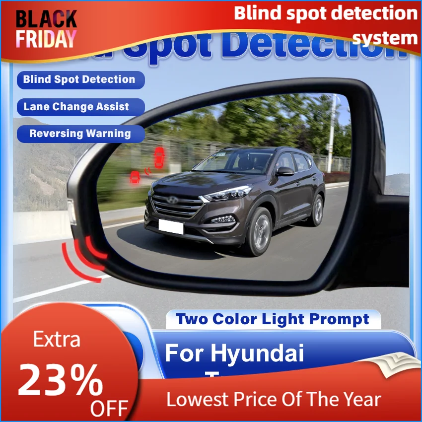 Car Rear Mirror Blind Spot Monitoring System BSD BSA BSM Radar Parking Sensor Assist Lane Changing For Hyundai Tucson 2015-2020