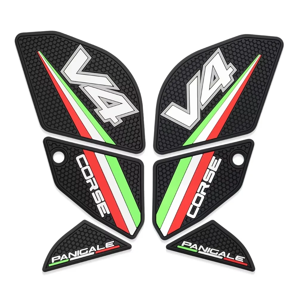 For DUCATI PANIGALE V4 V4S V4R V4SP2 2022-2025 Motorcycle Rubber Fuel Tank Protection Sticker Knee Pad Scratch Resistant Pad