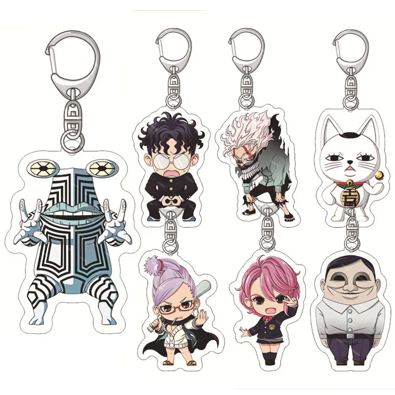 Anime DANDA DAN Cartoon Keychains Action Figure Printing Bag Pendant Keyrings Cosplay Jewelry Accessories Toy