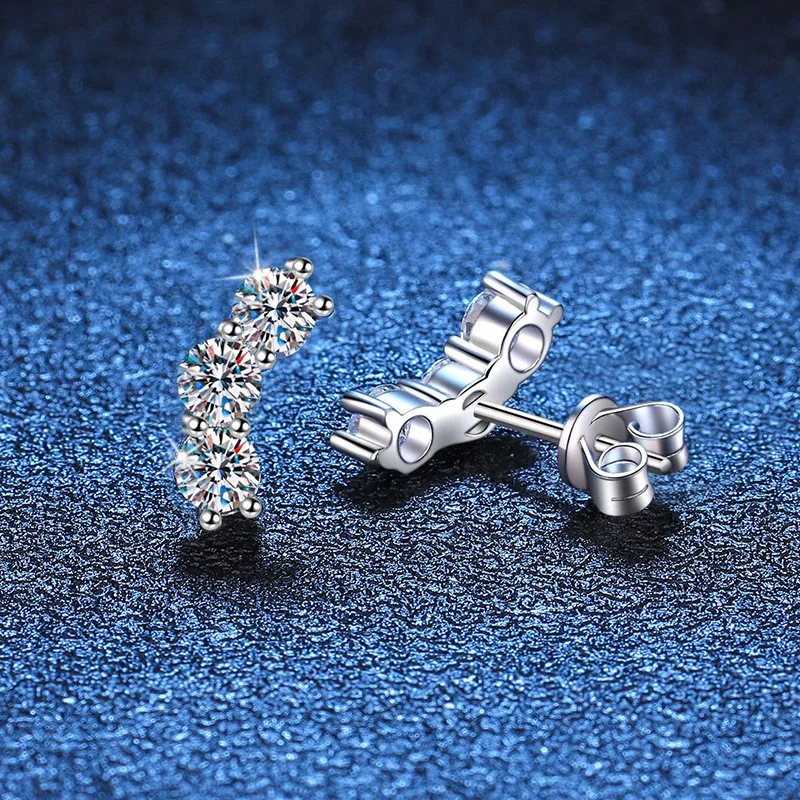 

E090 Lefei Fashion Classic Luxury High Quality Moissanite Trendy Color D Simle Earrings Women s925 Sterling Silver Party Jewelry