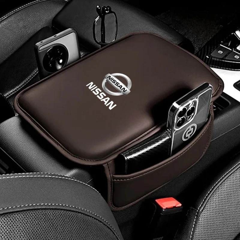 Car Armrest Box Pad Auto Armrest Mat Auto Accessory For Nissan Qashqai X J10 J11 Trail Tiida Teana Skyline Juke X-trail Almera