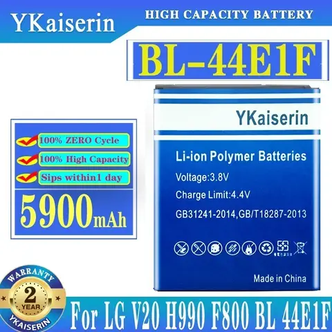 V20 5900MAh BL-44E1F For LG V20 Battery H915 H910 H990N US996 F800L Cell Phone Batteries Bl 44e1f Upgrade Bateria V20 +Track NO