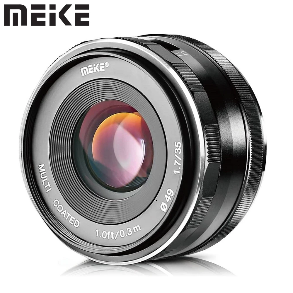 Meike 35mm F1.7 APS-C Large Aperture Manual Prime Lens for Sony E-Mount A6700 ZV-1 ZV-E10 A6600 A6400 A6000 A6100 A6300 NEX-5 A7