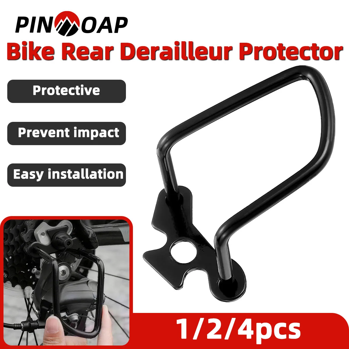 PINMOAP Protector de Cambio Trasero, Protector de Transmisión, Protector de Piñón, Resistente a Arañazos, Resistente a Impactos, Accesorios para Equipo de Ciclismo