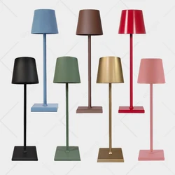 Lampes de table sans fil pour restaurants, lampe de chevet à intensité variable, éclairage intérieur et extérieur, noir métallique, escales de restaurant