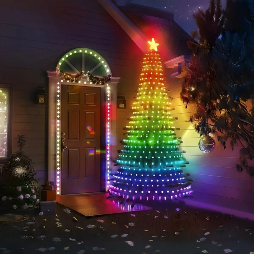400 LED Smart Christmas Tree Lights Christmas String Lights DIY Pattern Text Timer Music Sync APP Control for Xmas Tree Decor