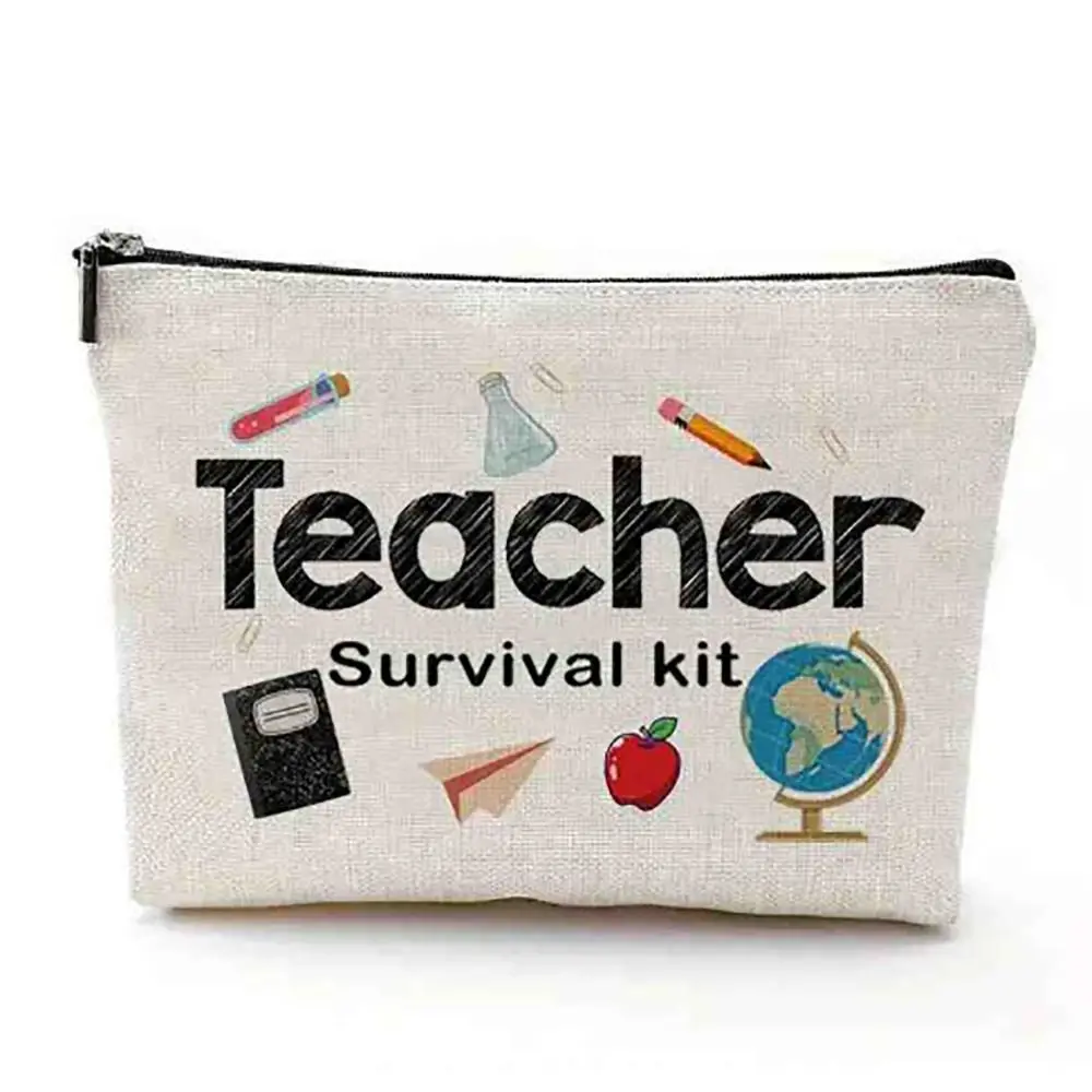 Teacher Travel Survival Kit, Appreciation Gift, Graduation Gifts for Teachers, Waterproof Makeup Bag, High School makeup bags