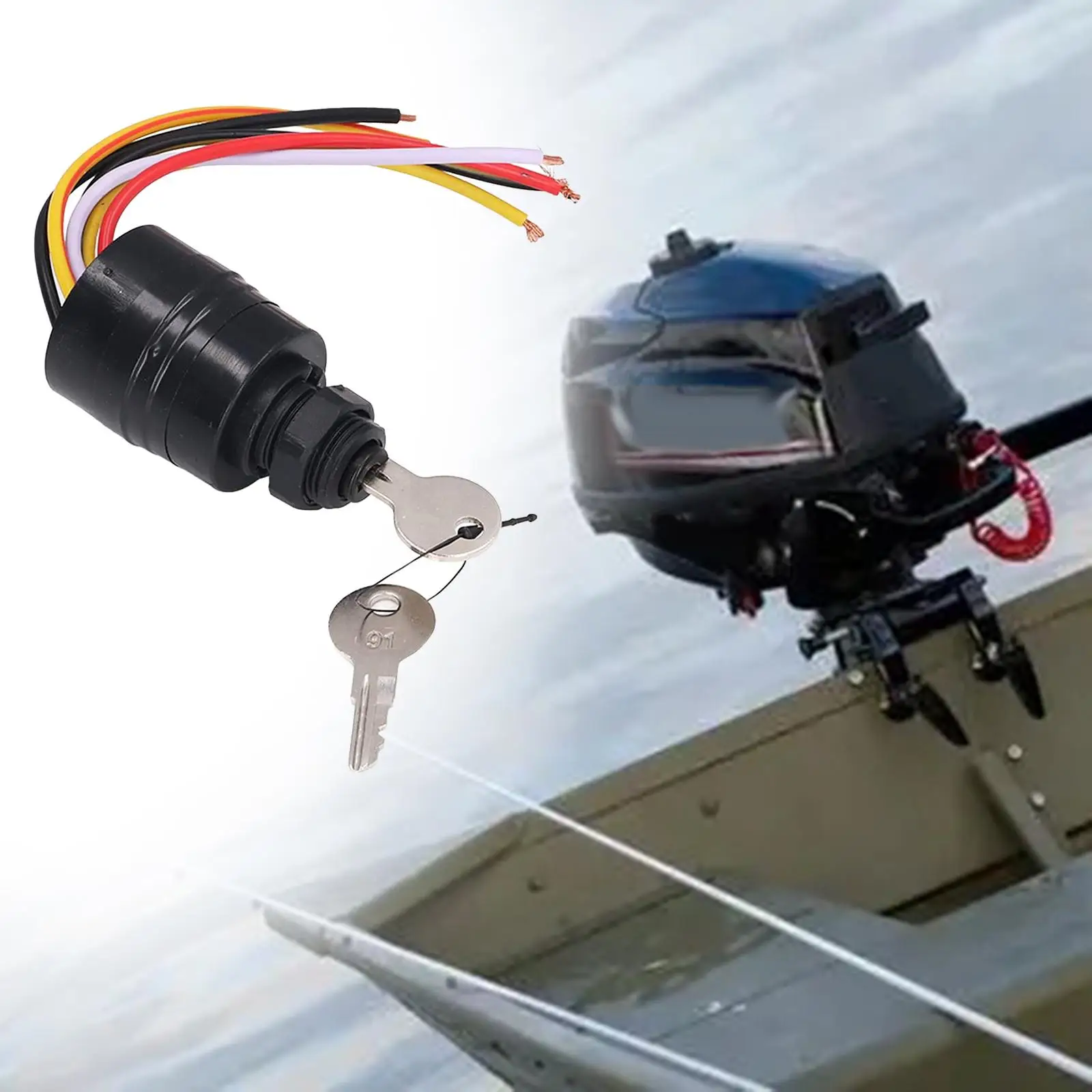 

Ignition Key Switch 6 Wire with Push to Choke Function for Mercury Outboard