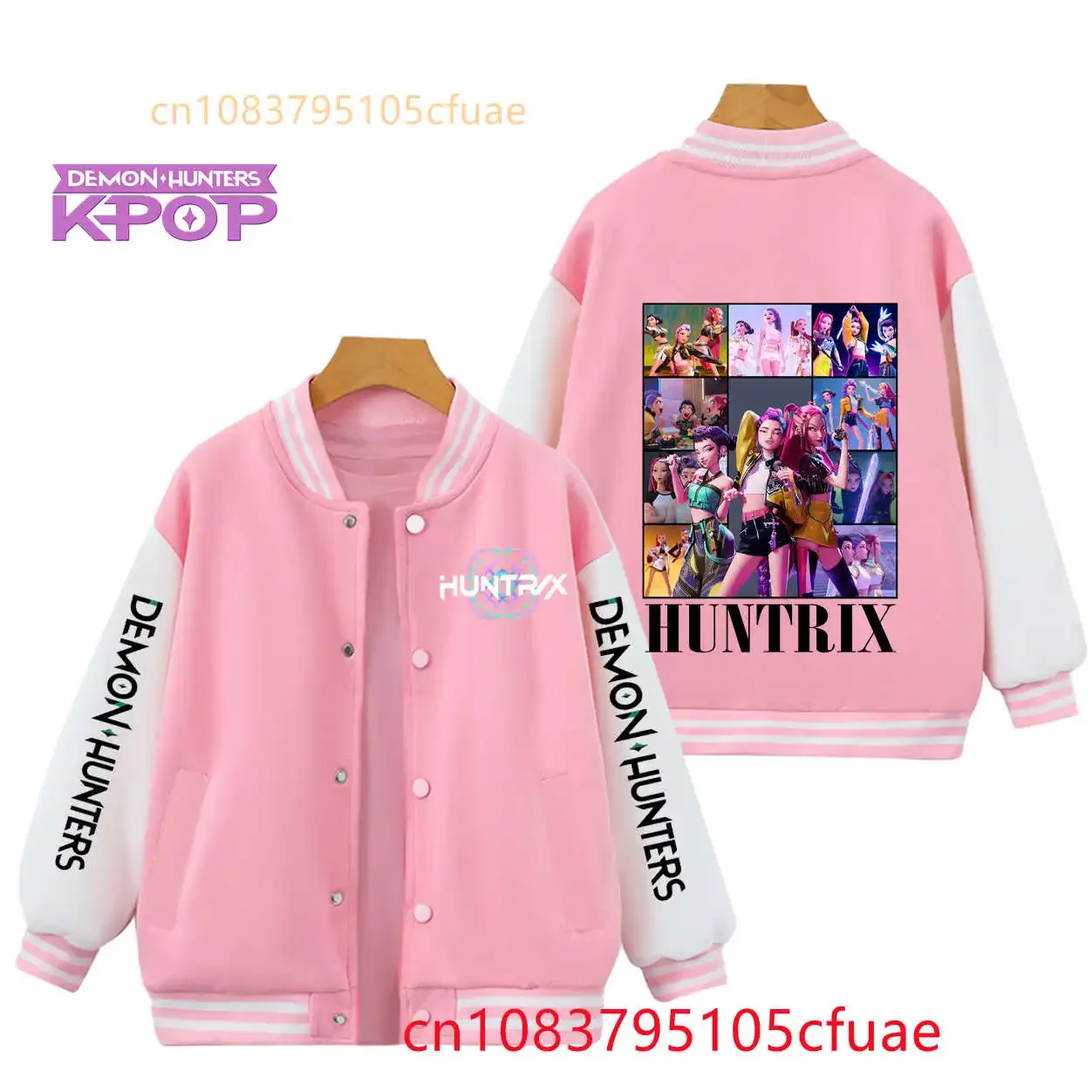 

Spring Autumn Long Sleeves Coat Girls Clothes Gift Kpop Demon Hunter Baseball Uniform Kids Cute Rumi Mira Zoey Jacket Children