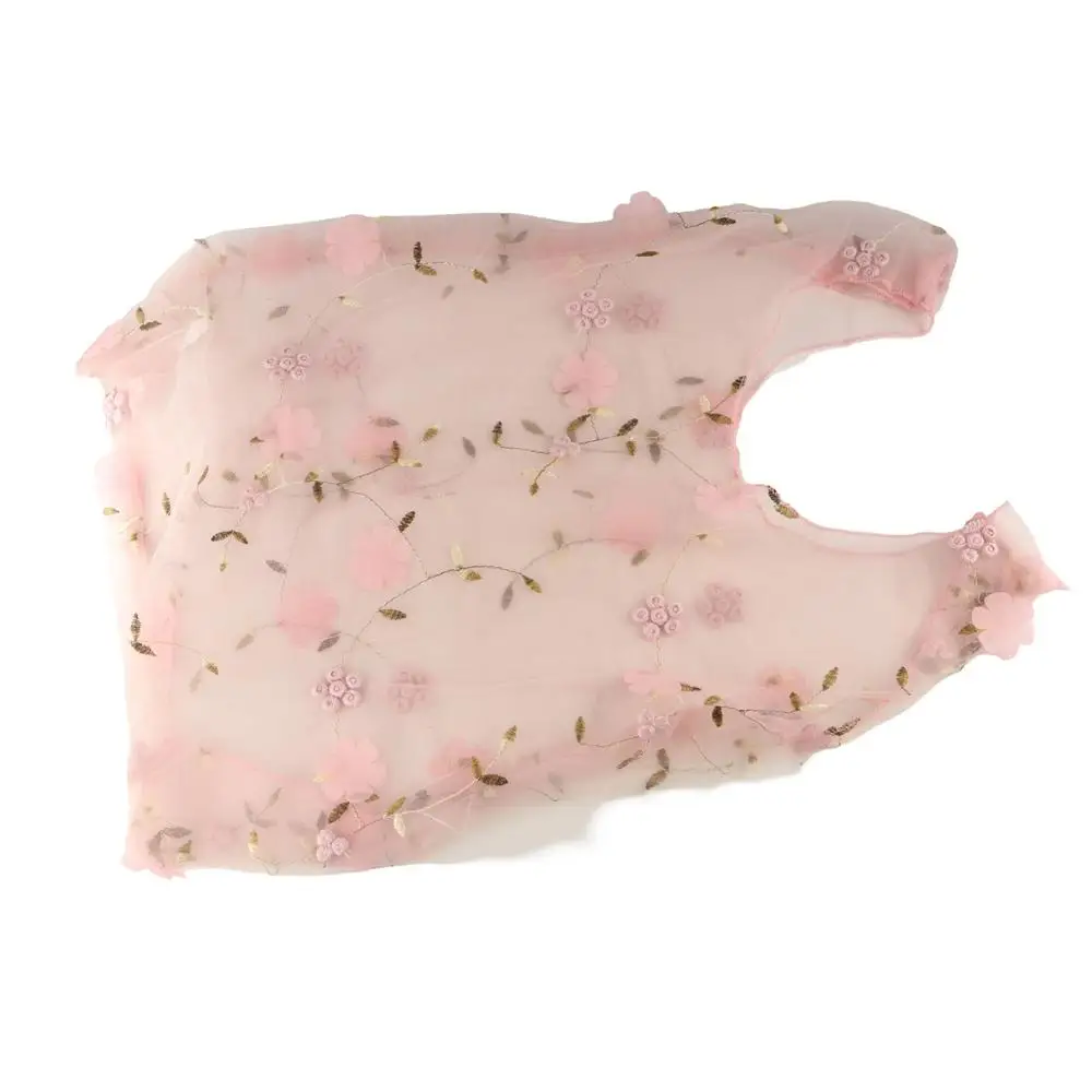 シンプルな大容量透明ハンドバッグフラワーメッシュ刺繍バッグ収納袋布ショッピングバッグ旅行