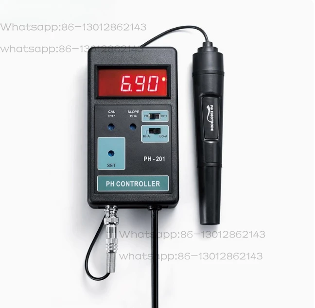 PH-201 affichage numérique LCD PH CO2 contrôleur compteur Aquarium Aquarium plage 0.00 ~ 14.00PH + prise commutée AC 100-240V