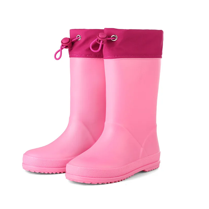 الأطفال المطاط أحذية المطر منتصف العجل الفتيان الفتيات مقاوم للماء Rainboots المضادة للانزلاق Wellies الأحذية المياه أحذية للأطفال