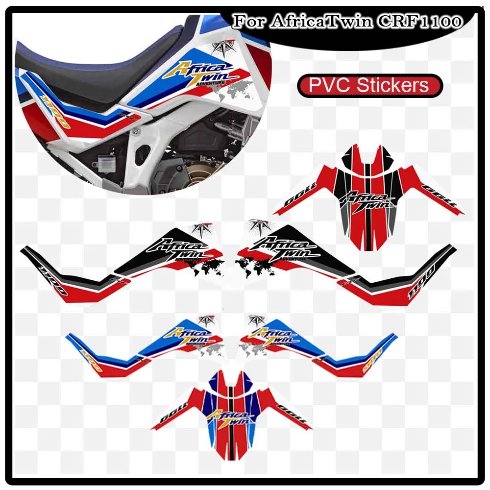 

Для Honda Africa Twin CRF1100 CRF 1100 L Adventure ADV Защитная накладка на бак Комплект козырьков для тела ПВХ наклейки Наклейка 2019 2020 2021