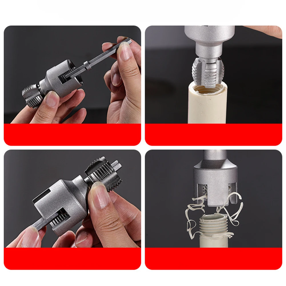 2PCS 20MM + 25MM Wasser Rohr Einfädler Gewindeschneiden Werkzeug Ppr/pvc Innen Gewinde Außen Gewinde Integrierte sterben Wasser Rohr Opener – Detail 8