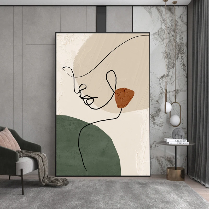 

Абстрактная живопись на холсте, зеленый, современный стиль