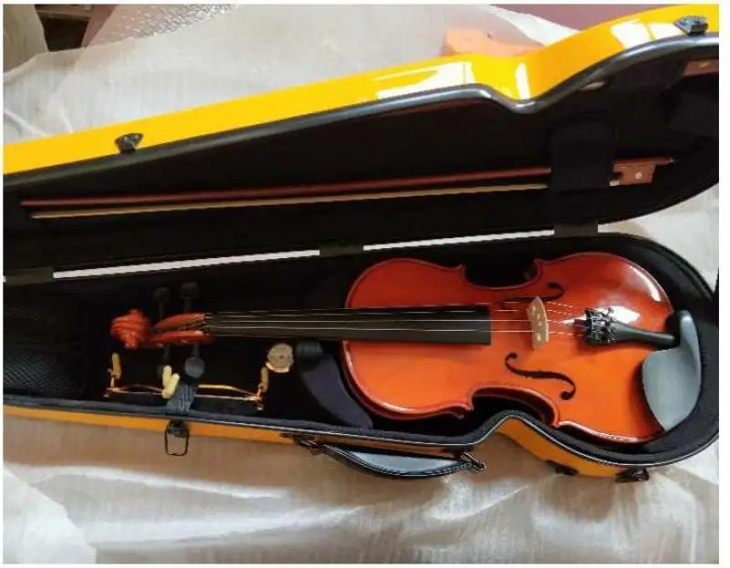 1Pc Glass Fibre Reinforced Plastic Fall Prevention Violin Box with Shoulder Strap Musical Instrument Professional Accessories