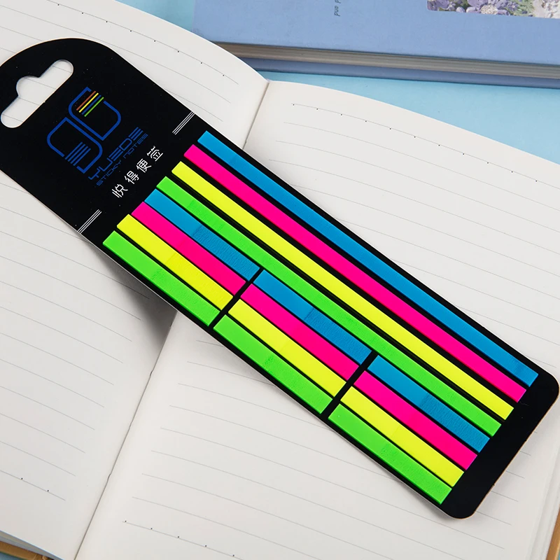 320Pcs Note Stationery Children Gifts Stationery Reading Color Stickers Transparent Fluorescent Index Tabs Flags Sticky