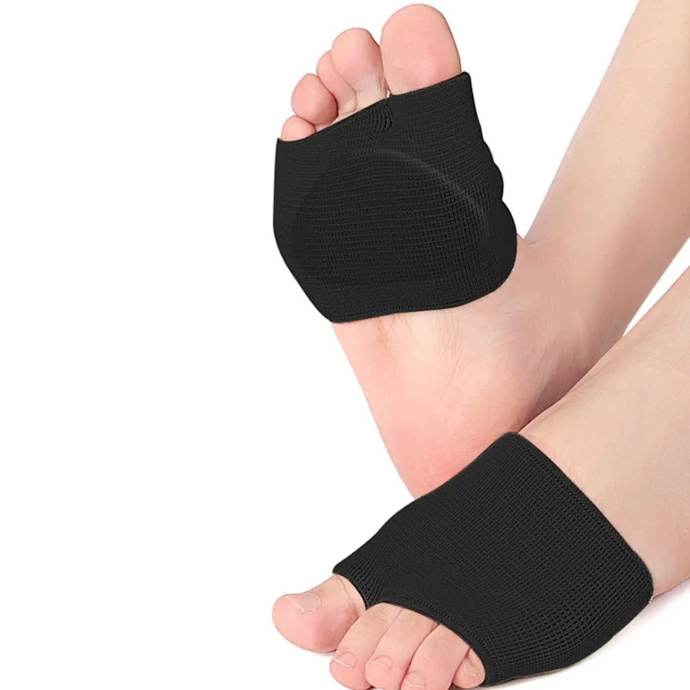 1 Pair Soft Gel Forefoot Gel Pad Ball Support Fabric Sleeves Metatarsal Pads Orthopedic Comfort Foot Pain Relief Pads Running