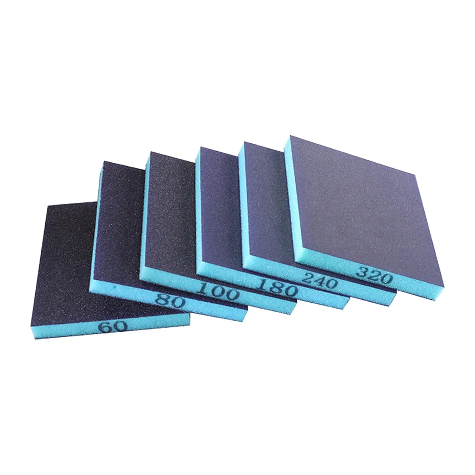 6 قطع DIY الإسفنج الرمل ورقة الإسفنج الرملي كتلة الخشب المعادن دورة اليد الرملي أدوات ل تجهيزات المطابخ الصدأ شحذ المعادن #5