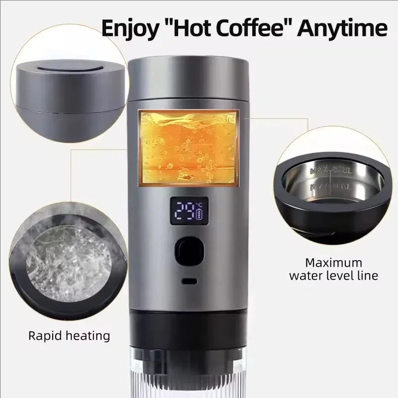 New portable capsule coffee machine three-in-one rechargeable high-voltage portable coffee machine espresso machine wit