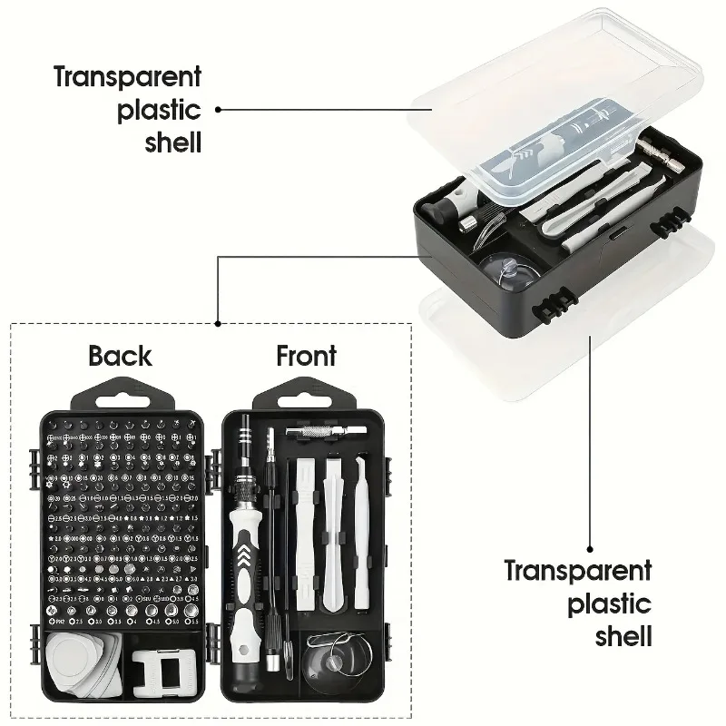 115-in-1 Magnetic Screwdriver Set, High Hardness Bits, Multi-Repair Tool Kit for Phones, Tablets, Small Appliances