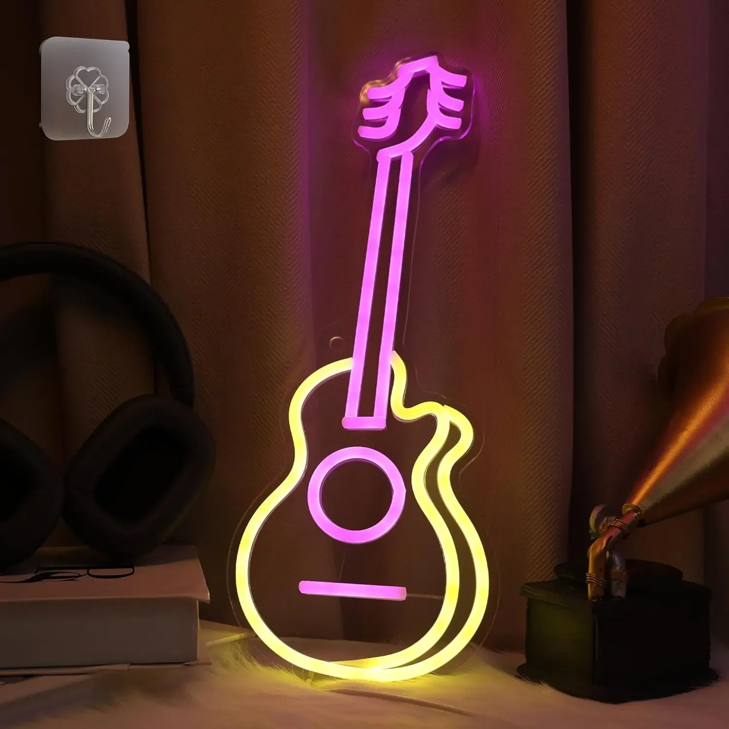 

Светодиодный неоновый свет, гитара, неоновая вывеска с питанием от USB для стены, комнаты, дома, мужской пещерный декор, подарок на Рождество, день рождения для друзей
