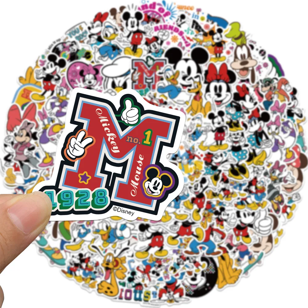 

Disney Mickey Minnie Party Stickers 100pcs Water Cup Stickers Luggage Stickers Personalized Graffiti DIY Party Decoration