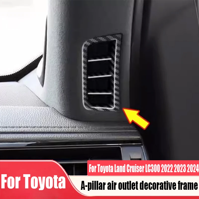 

For Toyota Land Cruiser LC300 2022 2023 2024 a-pillar air outlet decorative frame car interior decoration accessories