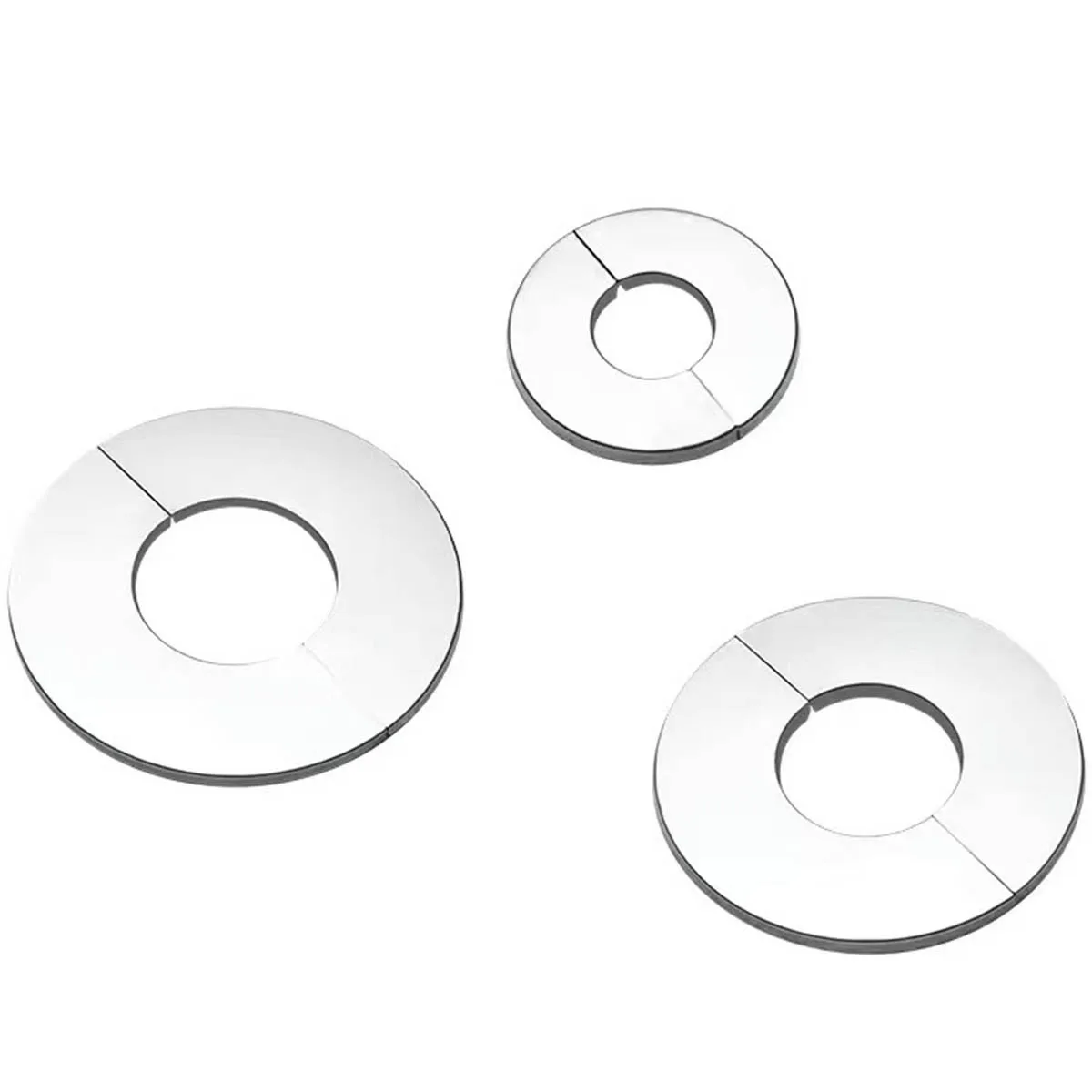 Couvercle décoratif en acier inoxydable pour robinet, valve triangulaire, chauffe-eau à gaz, tuyau d'échappement, couvercle circulaire fendu pour trou de climatisation