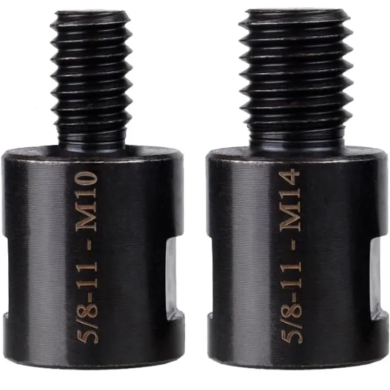 2 ชิ้นชุดอะแดปเตอร์ด้ายโลหะ, 5/8 "-11 หญิง M14/M10 ชาย, เจาะ Bit Polisher Interface Connector, ไม่ต้องใช้ไฟฟ้า