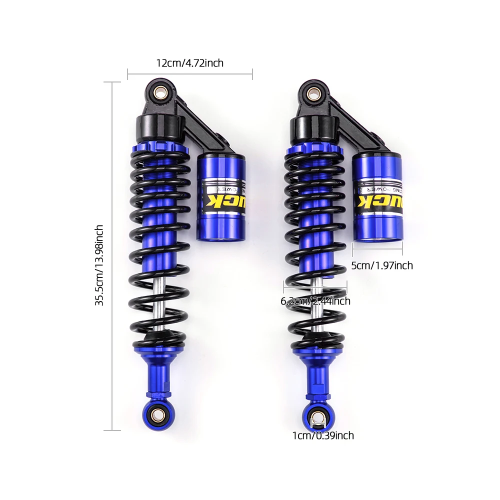 1Pair Universal 320mm New Motorcycle Rear Air Shock Absorber 8mm Spring for Honda Yamaha Suzuki Off-road Vehicle ATV