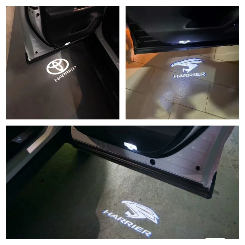 

2PCS High Quality Led Car Door Logo Ghost Shadow Light Welcome Lamp For Ttoyota Harrier 30 60 XU30 XU60 2003 -2023 2024 2025