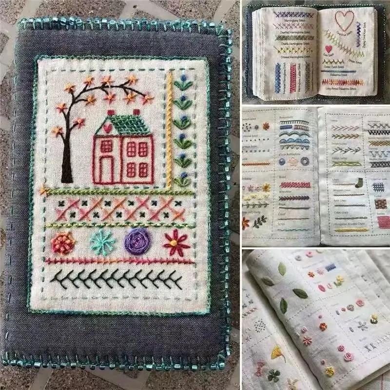 DIY Hand Sewing Learning Kit Creative Embroidery Book For Beginners Sewing Skill Practice Making Supplies